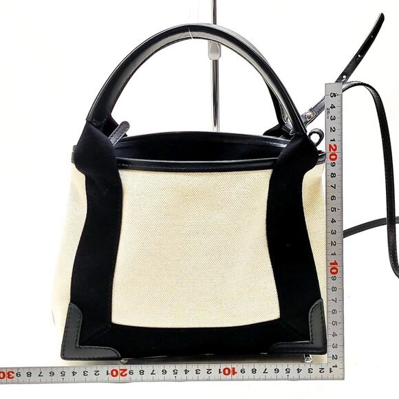 Balenciaga Hand Bag White Canvas 359-070325 - Picture 2 of 13